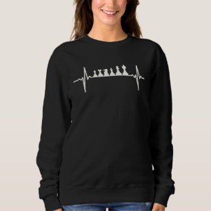 Schack hjärtslag Kläder puls Schackspelare T Shirt