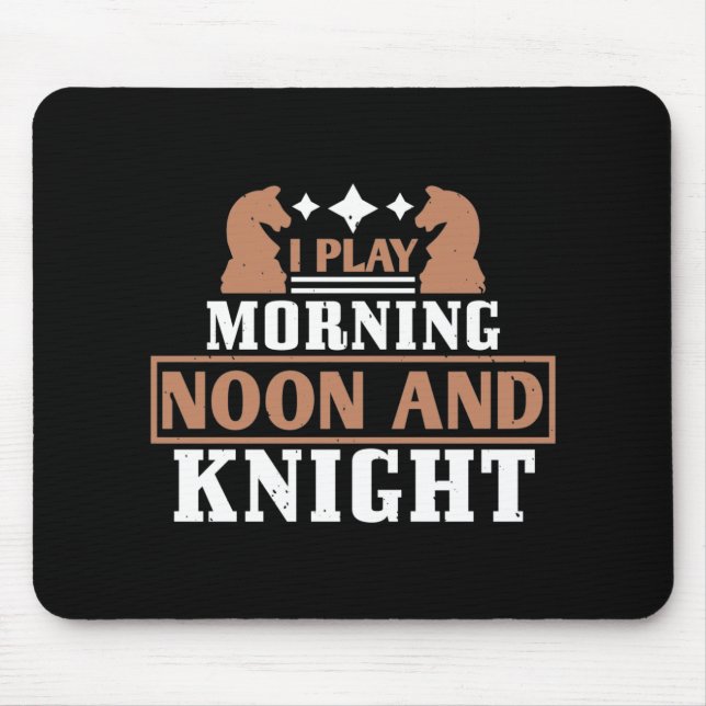 Schack - Jag spelar morgon middag och springare Musmatta (Framsidan)