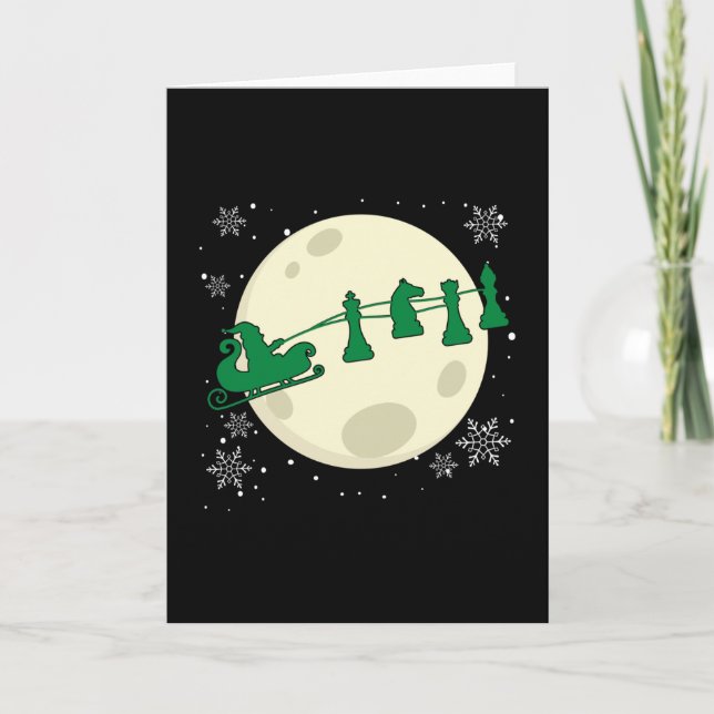 Schack jul tomte - Schackpjäs renar Kort (Framsida)