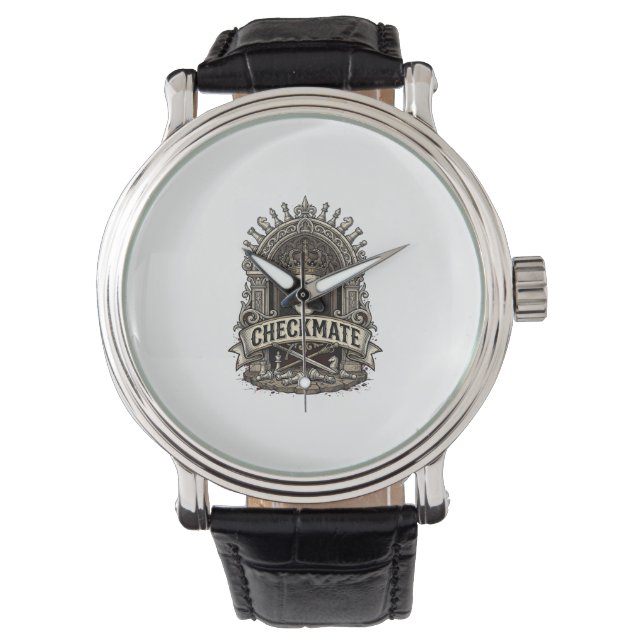 Schack matt Skalle Kung Vintage Schack Armbandsur (Framsida)