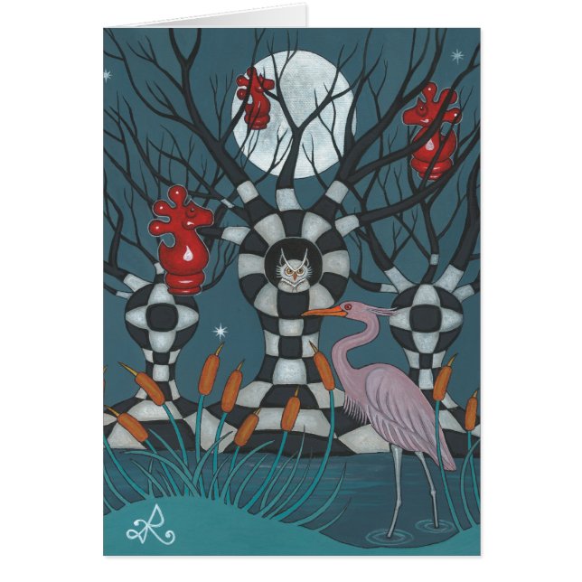 Schack-Nöt träsk Hälsningskort (Framsidan)