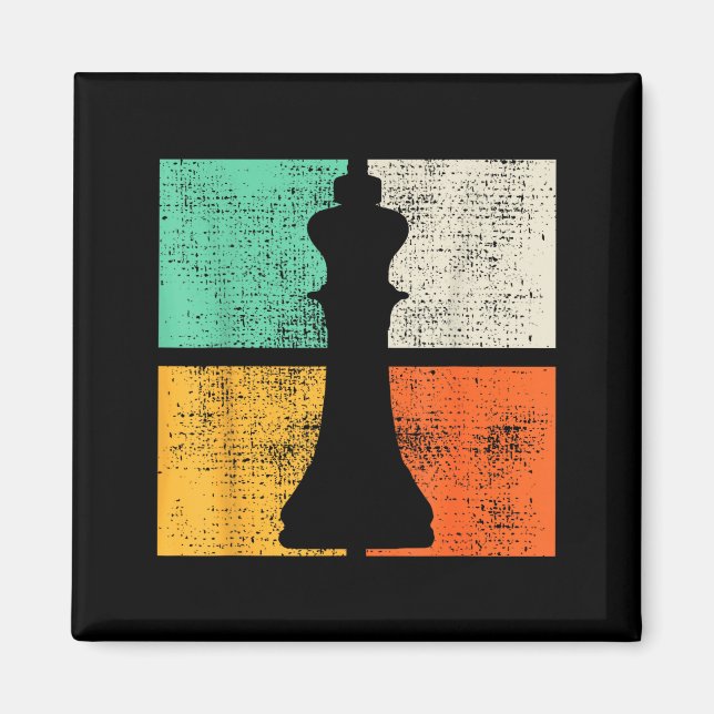Schack Schackfigurer Kung Spelare  Magnet (Framsidan)