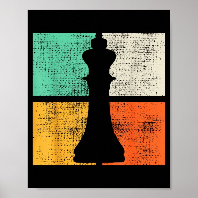 Schack Schackfigurer Kung Spelare  Poster (Framsidan)