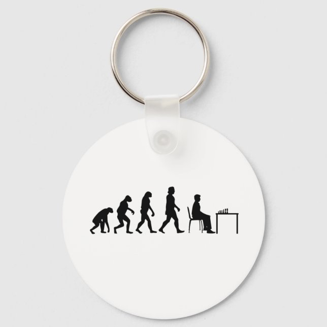 Schack - Schackspelare Evolution Nyckelring (Framsida)