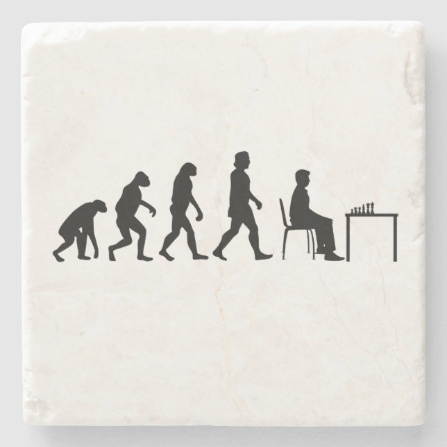 Schack - Schackspelare Evolution Stenunderlägg (Framsidan)