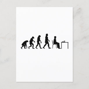 Schack - Schackspelare Evolution Vykort