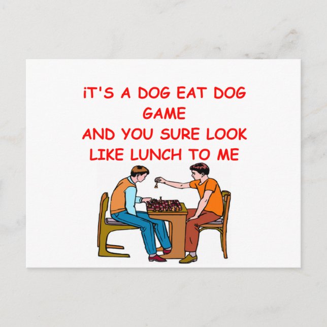 schack-skämt vykort (Framsida)