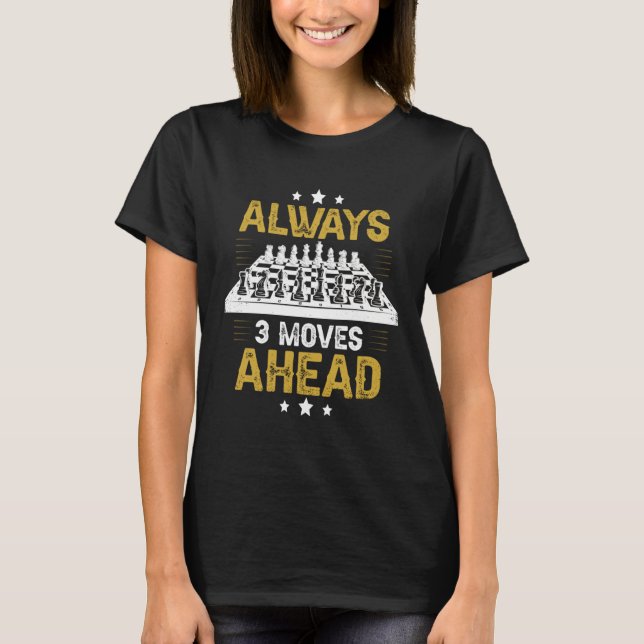 Schack & Strategi & Tänkande Spel T Shirt (Framsida)