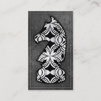 Schackbiet - mörk riddare 02 visitkort