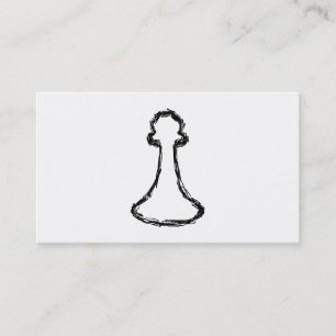 Schackbiet. Svart Sketch. Visitkort