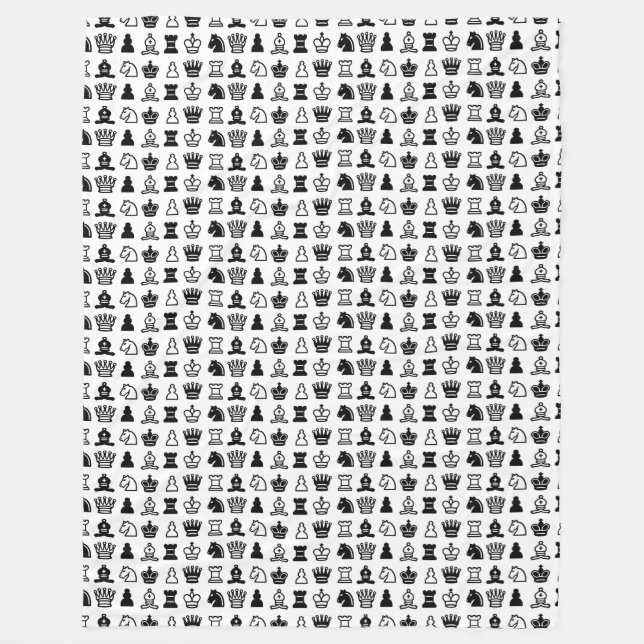 Schackbietmönster Fleecefilt (Framsidan)