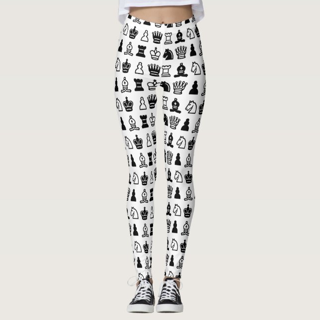 Schackbietmönster Leggings (Framsida)