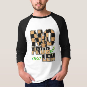 Schackbonde Raglan T-shirt Anpassad textpresent