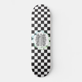 schackbräda mönster mini skateboard bräda 18,5 cm