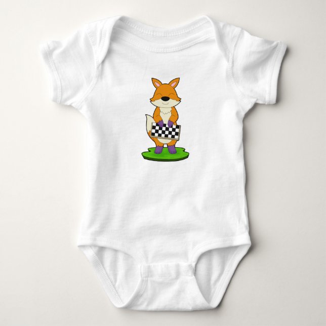 Schackbräde brädspel Räv Schack T Shirt (Framsida)