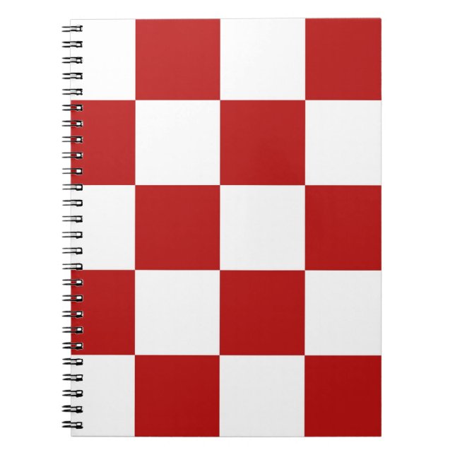 Schackbräde Chex för Tablecloth för Anteckningsbok Med Spiral (Framsidan)