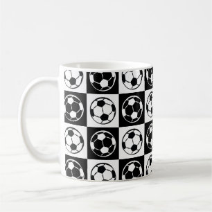 Schackbräde Fotboll / Fotbollsmönster Kaffemugg