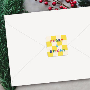 Schackbräde Merry & Bright Juldekal Fyrkantigt Klistermärke