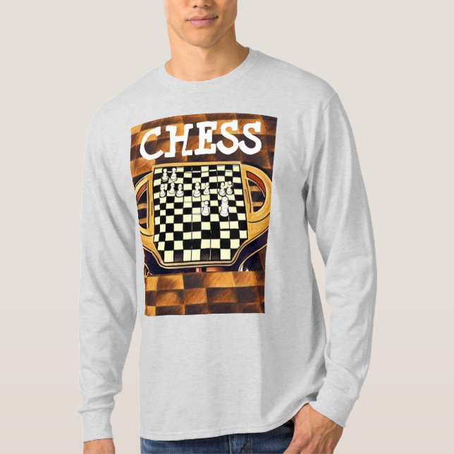  SCHACKBRÄDE STIL T SHIRT (Framsida)