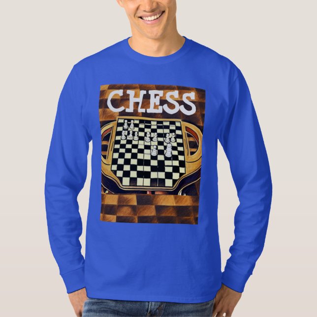  SCHACKBRÄDE STIL T SHIRT (Framsida)