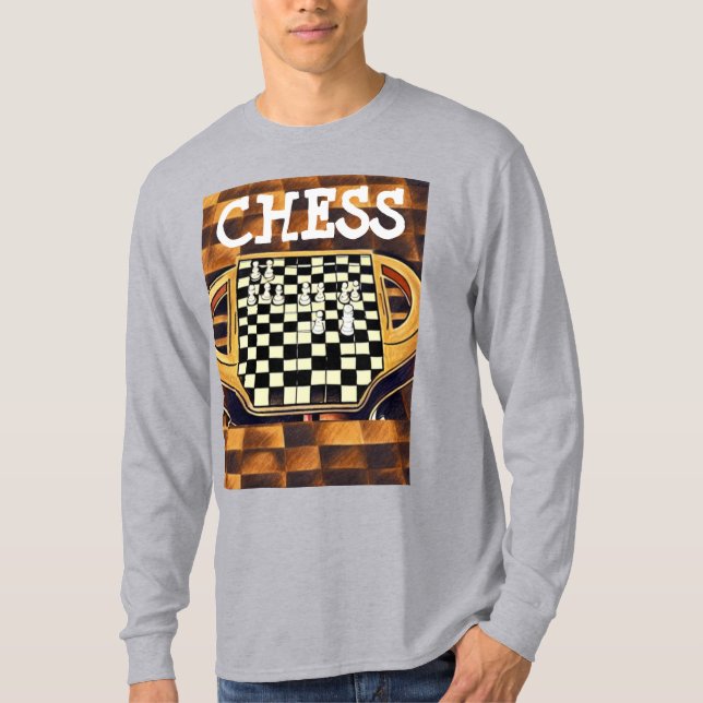  SCHACKBRÄDE STIL T SHIRT (Framsida)