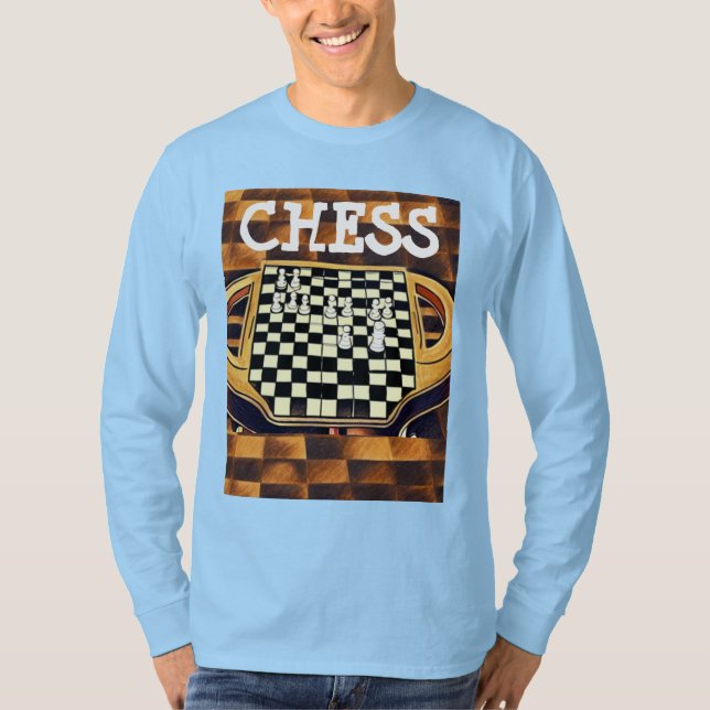  SCHACKBRÄDE STIL T SHIRT (Framsida)