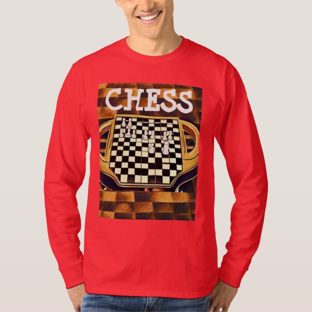  SCHACKBRÄDE STIL T SHIRT (Framsida)