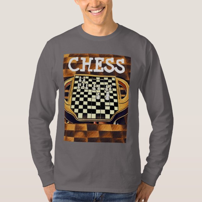  SCHACKBRÄDE STIL T SHIRT (Framsida)