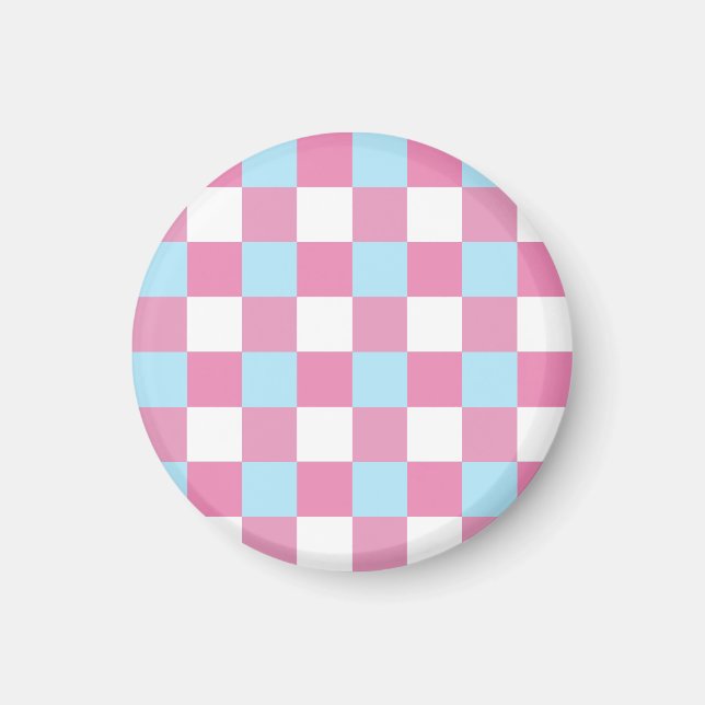 Schackbrädemönster Magnet (Framsidan)