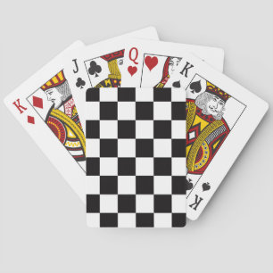 Schackbrädesliknande hemmatäcke i klassisk elegans casinokort