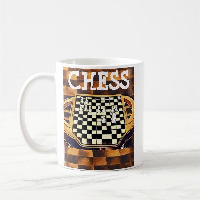  SCHACKBRÄDESSTIL  KAFFEMUGG (Vänster)