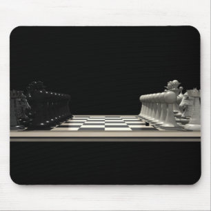 Schackbrädet med schack lappar: Mousepad Musmatta