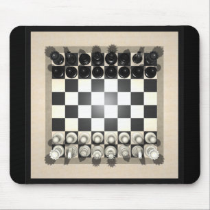Schackbrädet och schacket lappar: Mousepad Musmatta