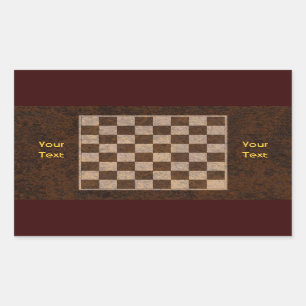 Schacket checkers, utkast stiger ombord den kända rektangulärt klistermärke