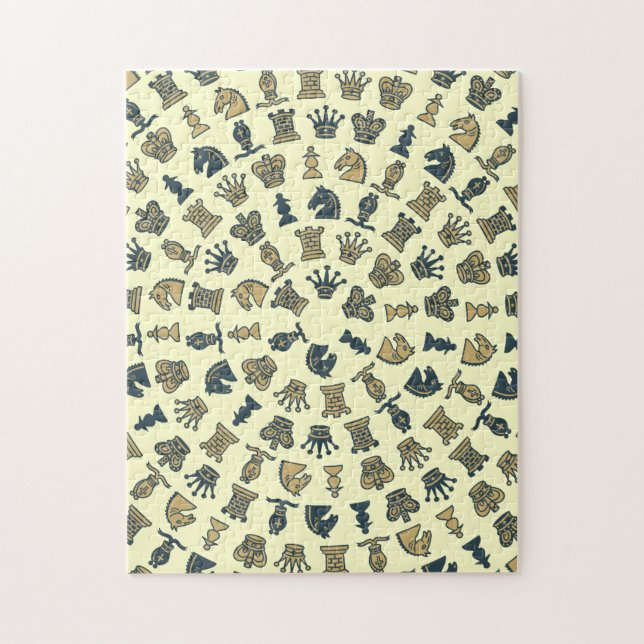 Schacket lappar cirklar in pussel (Vertikal)