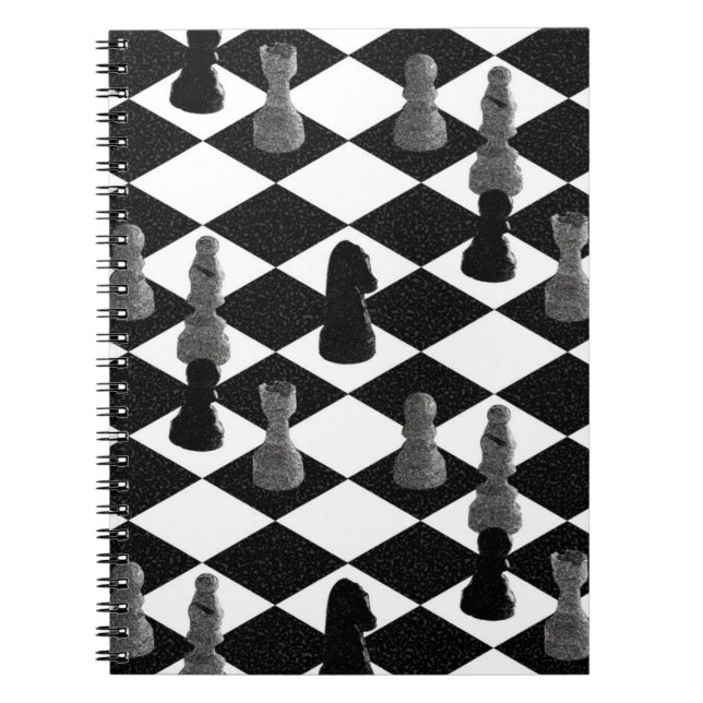 Schacket stiger ombord anteckningsbok med spiral (Framsidan)