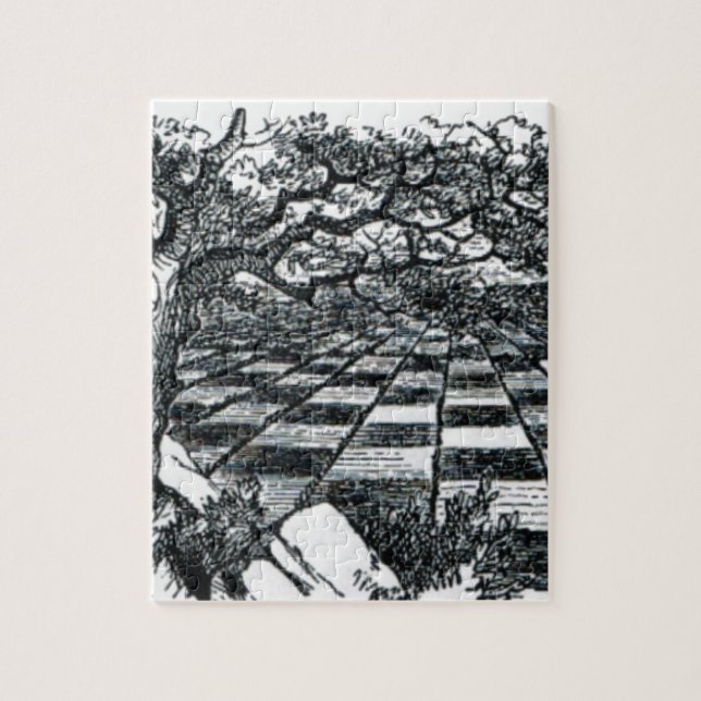 Schacket stiger ombord i underland pussel (Vertikal)