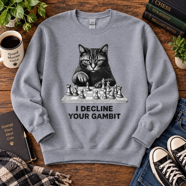 Schackkatten Avböjer Ditt Gambit T Shirt (Skapare uppladdad)