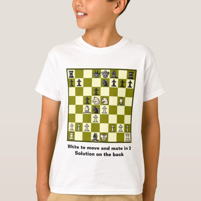 Schackkompis i 2 pussel #2 tee (Framsida)