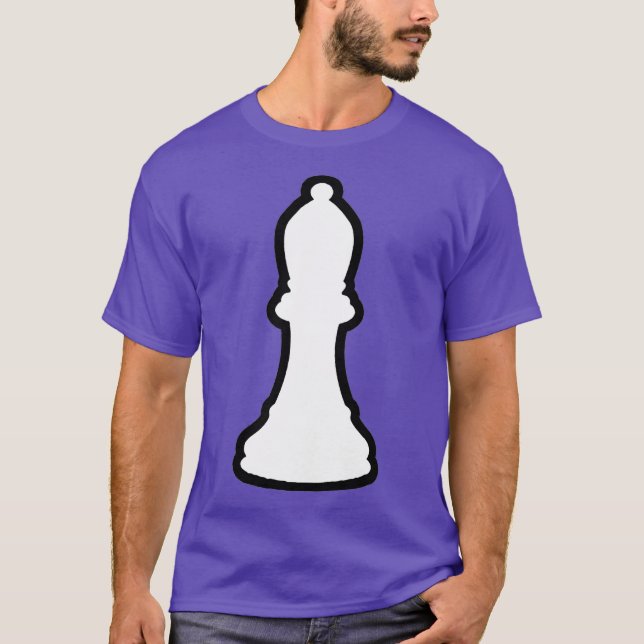 schackkostumpar vita biskopssilhuettestost t shirt (Framsida)