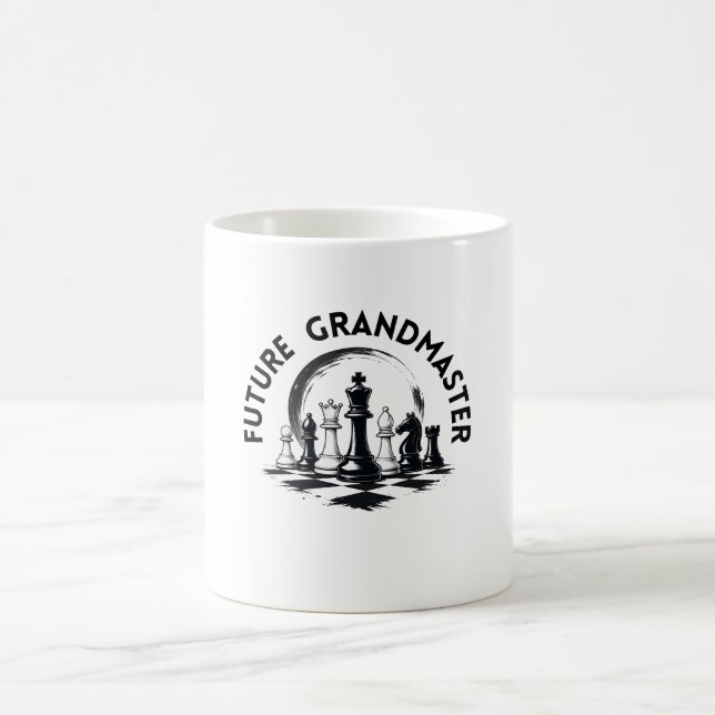 Schackkung Strategi Klassisk Schackdesign Kaffemugg (Center)