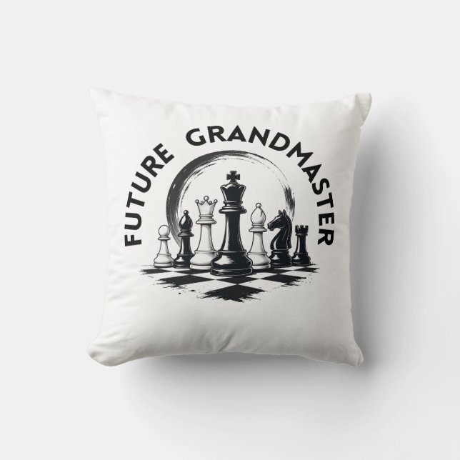 Schackkung Strategi Klassisk Schackdesign Kudde (Framsida)
