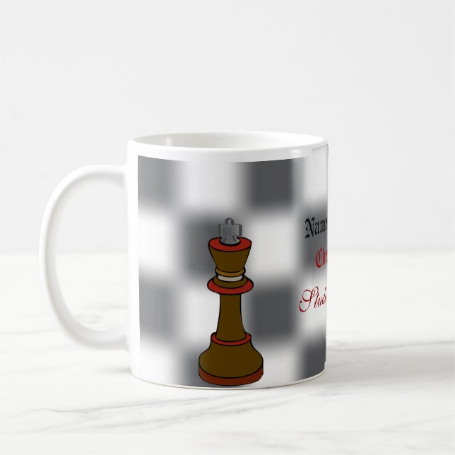 Schacklag- eller schackklubbpersonlig mugg (Vänster)