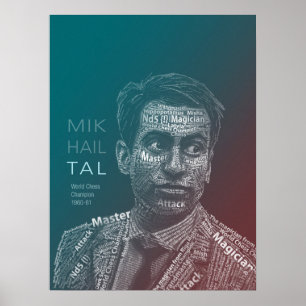 Schacklegender: Mikhail Tal Poster