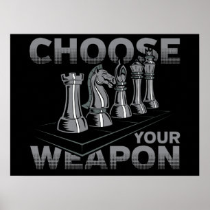 Schackleken väljer ditt vapen poster