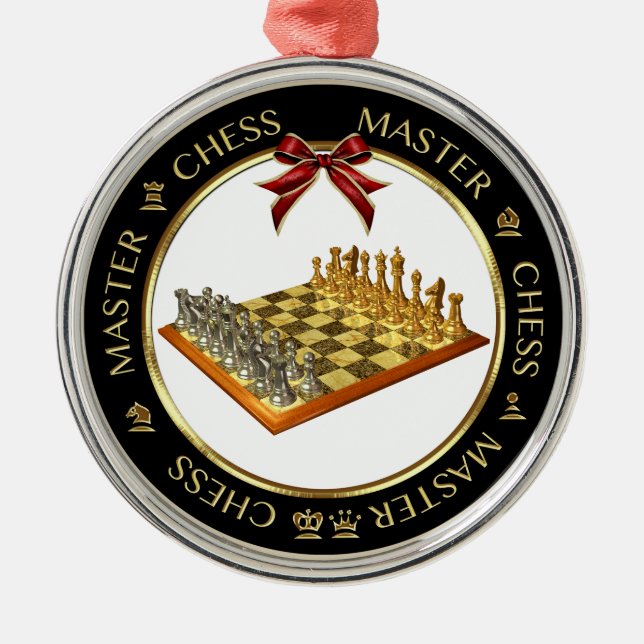Schackmästare Premium Silver Ornament (Framsidan)