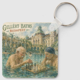 Schackmatch Gellert Baths Budapest Ungern Nyckelring