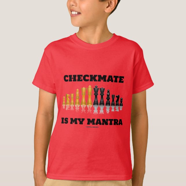 Schackmatt är min Mantra (den reflekterande T-shirt (Framsida)