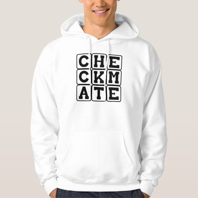 Schackmatt, Avslutande Schackdrag Hoodie (Framsida)