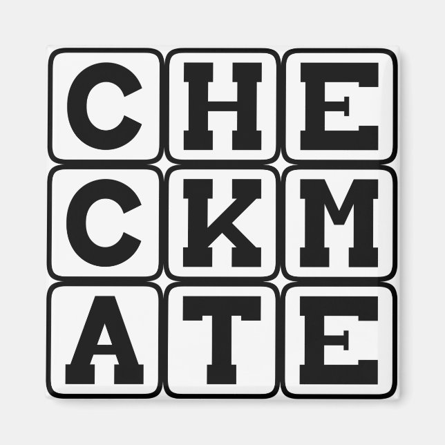 Schackmatt, Avslutande Schackdrag Magnet (Framsidan)